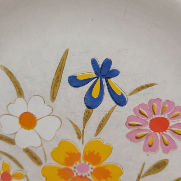 Spring Flower Grace Stoneware Japan Vintage Plate Cottagecore Retro Decor S-1443 - Picture 6 of 9